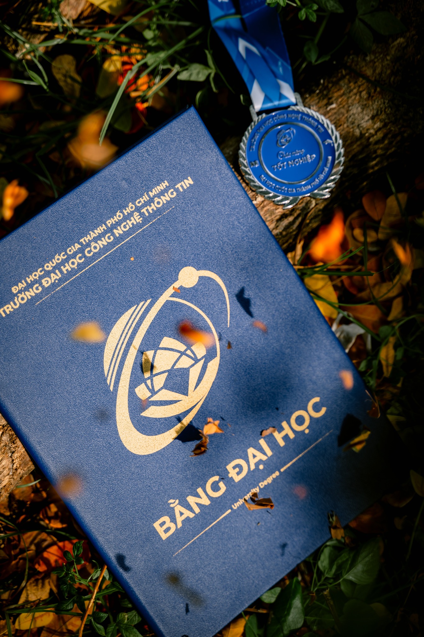 Bằng đại học và huy chương tốt nghiệp của Bích Thảo
